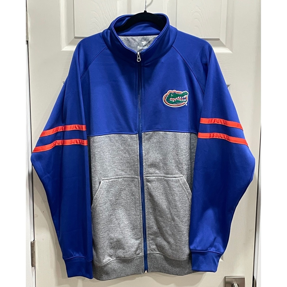 Fanatics Florida Gators Track Jacket Mens XLT Blue Grey NEW Full Zip Embroidered